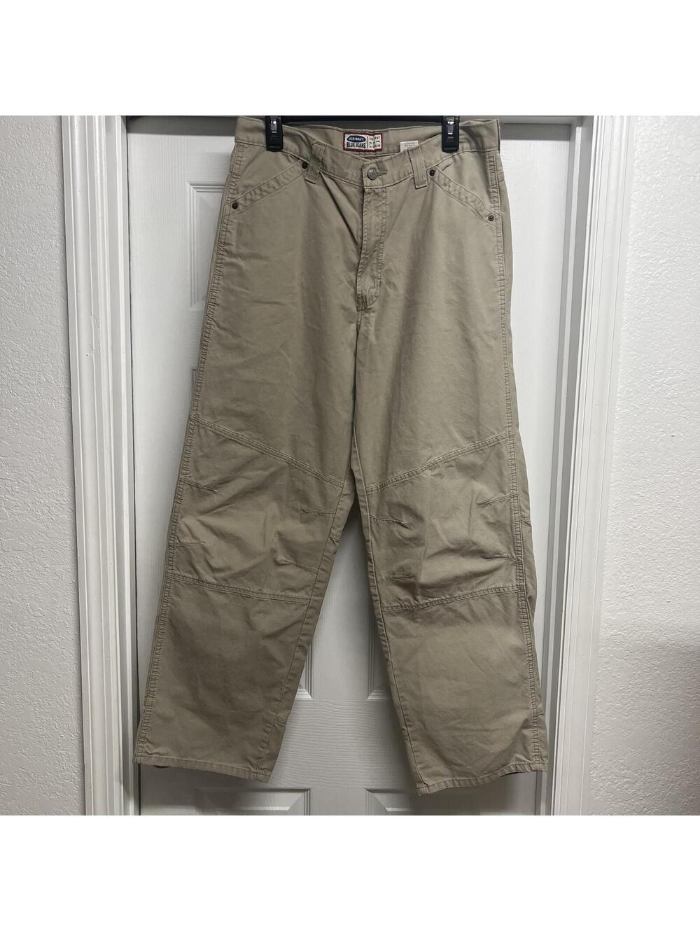 Vintage Old Navy Beige Baggy Pants Sz. 33X31 Y2K Wideleg Loose Carpenter Work